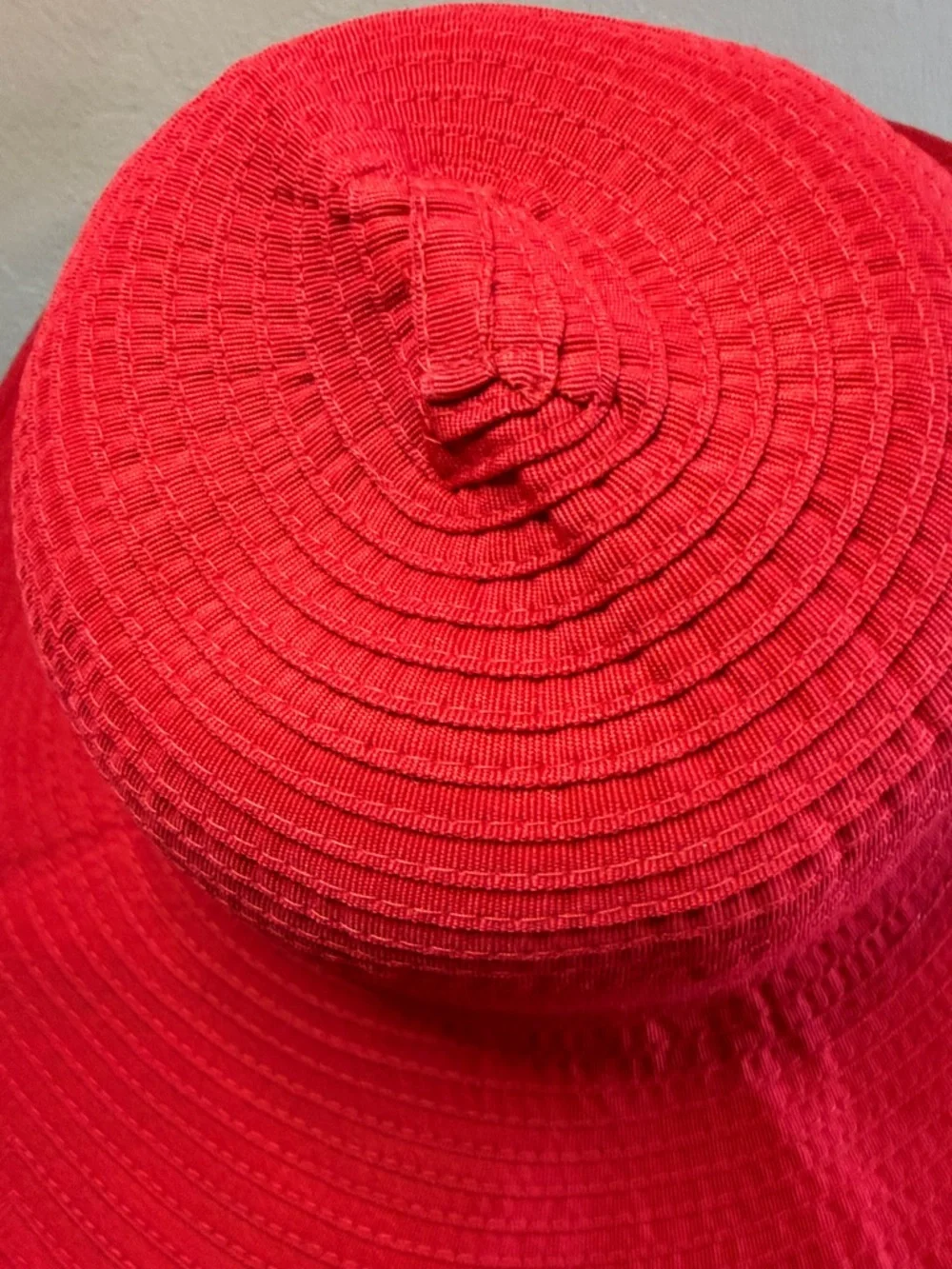 Women’s Packable Red Wide Brim Sun Hat One Size